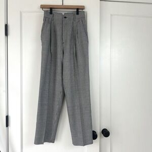 Autograph American Vintage Houndstooth Pleated High Rise Trousers Pants Women 4